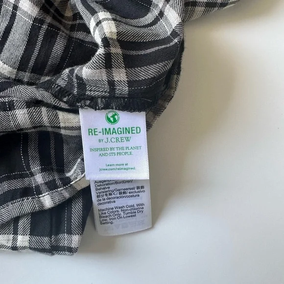 J.Crew Monochrome Plaid Button-Up Shirt size XXS - Picture 8 of 13